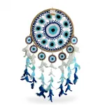 Göz Alıcı Nazar Boncuklu El Yapımı Mavi Rüya Kapanı Düş Kapanı Dream Catcher