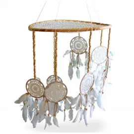 Büyük Boy El Yapımı Makrome Örgü Detaylı Düş Kapanı | Otantik Ev Dekorasyonu