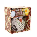 El Yapımı Baykuş Seramik Buhurdanlık ve Esansiyel Yağ Seti | Dekoratif Koku Yayıcı