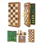 Lüks Manyetik Ahşap Satranç Takımı: 40 cm Katlanabilir Kutulu Profesyonel Oyun Seti