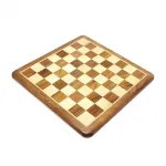 Doğal Ahşap Lüks Satranç Tahtası 43 cm – El Yapımı Ceviz ve Akçaağaç Kareler
