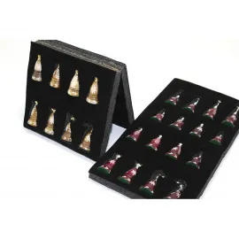 El Oyması Özel Tasarım Lüks Ahşap Satranç Taşları Seti | Koleksiyonluk Hediyelik