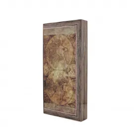 Vintage Dünya Haritalı Özel Tasarım Tavla Seti | Dekoratif ve Eşsiz Oyun Deneyimi