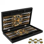 Lüks Kaplan Desenli Tavla Seti: Trendy Özel Tasarım ile Şık ve Eğlenceli Oyun Deneyimi