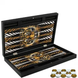 Lüks Kaplan Desenli Tavla Seti: Trendy Özel Tasarım ile Şık ve Eğlenceli Oyun Deneyimi