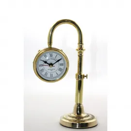 Nostaljik Daniel Coleman Pirinç Masa Saati: Antika Tarzı Ev ve Ofis Dekoru 27x12 Cm