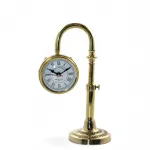 Nostaljik Daniel Coleman Pirinç Masa Saati: Antika Tarzı Ev ve Ofis Dekoru 27x12 Cm