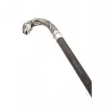 El Yapımı Lüks Yılan Başlı Krom Baston - Özgün Tasarım Şık ve Destekleyici Yürüyüş Değneği