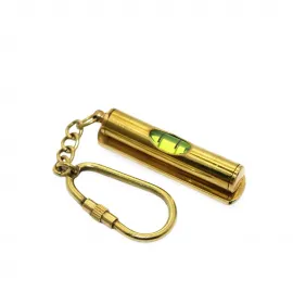 Şık Fonksiyonel Pirinç Mini Su Terazisi Anahtarlık: Dekoratatif ve Kullanışlı Karabin Zincirli Aksesuar