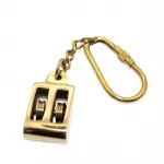 Özel Tasarım Pirinç Çift Makara Anahtarlık - Denizci Temalı Sağlam ve Şık Hediyelik