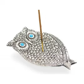 El İşçiliği Otantik Metal Baykuş Tütsülük: Ev ve Meditasyon İçin Özel Dekoratif Obje