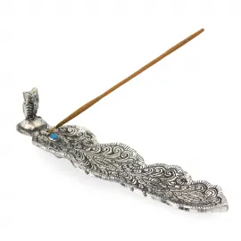 22 Cm El Yapımı Metal Kayık Baykuş Tasarımlı Uzun Tütsülük Dekoratif Obje & Aromaterapi