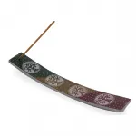 Doğal Obsidyen Taşı Hayat Ağacı Temalı El İşçiliği Dekoratif Kayık Tütsülük