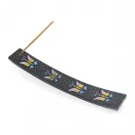 Özel Tasarım El Yapımı Obsidian Taşı Kelebek Motifli Kayık Tütsülük | Dekoratif ve Huzurlu Atmosfer