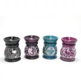 El Yapımı Obsidian Taşı Buhurdanlık: Meditasyon ve Aroma Terapi İçin Dekoratif Obje