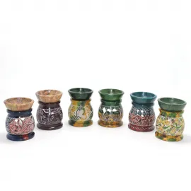 El Yapımı Obsidian Taşı Buhurdanlık – Aromaterapi ve Dekorasyon İçin Özel Oymalı Tasarım Objeler