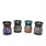 El İşçiliği Oymalı Doğal Obsidian Taşı Buhurdanlık | Estetik Koku Lambası & Dekoratif Yağ Yakıcı