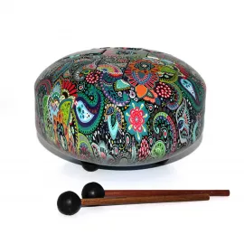 Etnik Desenli Tongue Drum Meditasyon Çanı ve Ses Terapisi Enstrümanı – Rengarenk Melodiler