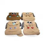 El Yapımı Örme Sevimli Hayvan Figürlü Sırt Çantası - Çocuklar ve Gençler İçin Eğlenceli Şıklık