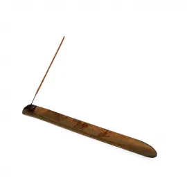 Doğal Bambu Ahşap Kayık Tütsülük No:5 - Dekoratif Çubuk Tütsü Standı ve Küllüğü, El Yapımı 30 cm