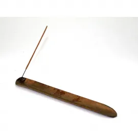 Doğal Bambu Ahşap Kayık Tütsülük No:5 - Dekoratif Çubuk Tütsü Standı ve Küllüğü, El Yapımı 30 cm