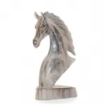 El Oyması Ahşap At Büstü Objesi: Rustik ve Modern Ev Dekorasyon Figürü