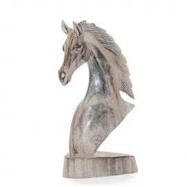 El Oyması Ahşap At Büstü Objesi: Rustik ve Modern Ev Dekorasyon Figürü