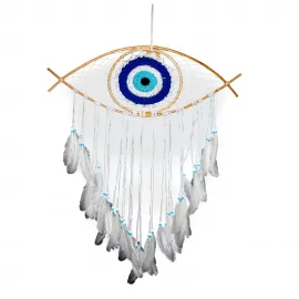 Büyük Nazar Boncuklu Göz Düş Kapanı El Yapımı Duvar Dekoru – Kötü Enerjiden Koruma ve Ev Dekorasyonu