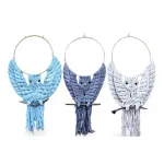 El Yapımı Makrome Baykuş Duvar Süsü 80 cm Büyük Boy Dekoratif Düş Kapanı Bohem Figür