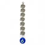 Ev ve Ofis İçin Şans Getiren 7'li Fil Figürlü Nazar Boncuğu Duvar Süsu ve Koruyucu Dekorasyon Objesi