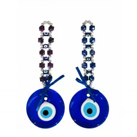 Geleneksel El Yapımı Nazar Boncuğu Askısı: Cam Detaylı Şık ve Koruyucu Dekoratif Obje