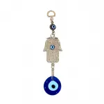 Şans ve Kötü Enerjiden Koruyan Nazar Boncuğu Fatma'nın Eli Hamsa Duvar Süsü