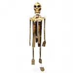 El Yapımı Ahşap İskelet Rüzgar Çanı Figürü - Otantik Ev ve Bahçe Dekorasyonu