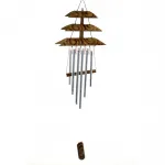 El Yapımı Doğal Bambu ve Metal Tüplü Rüzgar Çanı - Huzurlu Ev Bahçe Dekoru