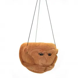 El Yapımı Hindistan Cevizi Maymun Tasarımlı Askılı Çiçeklik | Benzersiz Dekoratif Saksı