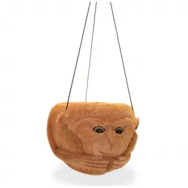 El Yapımı Hindistan Cevizi Maymun Tasarımlı Askılı Çiçeklik | Benzersiz Dekoratif Saksı