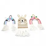 El Yapımı Makrome Unicorn Llama Gökkuşağı Düş Kapanı | Bebek Çocuk Odası Duvar Biblosu Rüya Kapanı