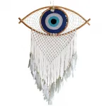 El Yapımı Nazar Boncuklu Düş Kapanı Rüya Kapanı | Büyük Boy Dream Catcher Duvar Dekoru