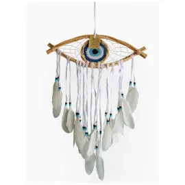 El Yapımı Nazar Boncuğu Göz Tasarımı Rüya Kapanı Düş Kapanı Dream Catcher Ev Dekorasyonu