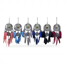 El Yapımı Otantik Rüya Kapanı Düş Kapanı - Renkli Tüylerle Ev Dekorasyonu