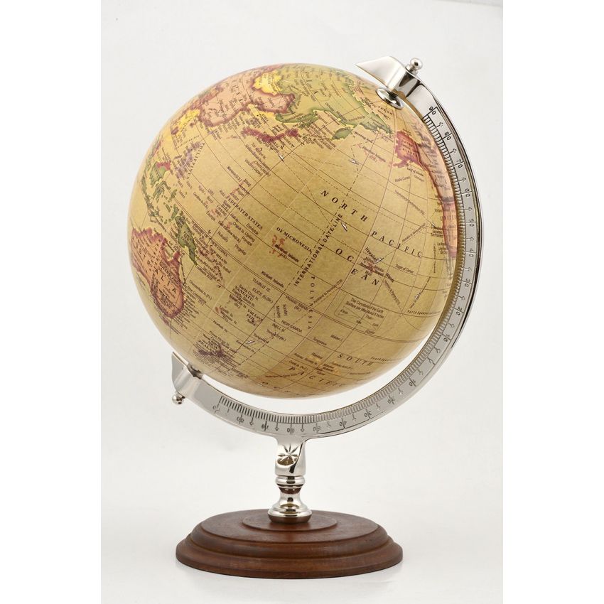 Dekoratif Kahverengi Atlas Yerküre Ahşap Kaideli Dekoratif Kahverengi Atlas Yerküre Ahşap Kaideli