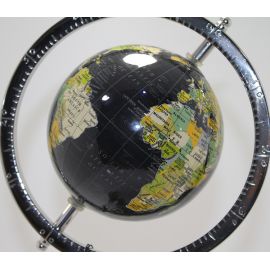 Dekoratif Dünya Yerküre Ahşap Standlı 58 cm