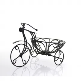 El Yapımı Ferforje Dekoratif Bisiklet Çiçeklik: Antik Eskitme Tasarım Bitki ve Ev Süsü Standı
