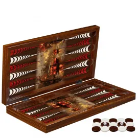 Artwork Trendy Tramvay Tasarımı Ahşap Tavla Seti | Modern Tasarım ve Kaliteli Oyun Deneyimi