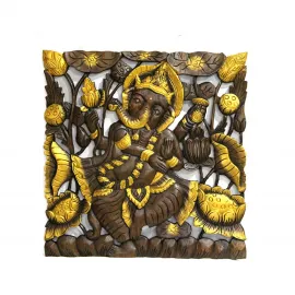 El Oyması Ahşap Tavuskuşu Duvar Panosu | Sanatsal Doğal Ahşap Duvar Dekoru