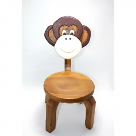 El Yapımı Ahşap Fil Figürlü Çocuk Sandalyesi – Kreş ve Çocuk Odası Dekorasyonu İçin Özel Tasarım