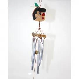 Pinokyo Temalı Metal Rüzgar Çanı | Ev ve Bahçe Dekorasyonu İçin El Yapımı Ses Objesi