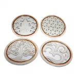 El Oyması Ahşap Duvar Panosu | Spiritüel Semboller Dekoratif Obje 30 Cm