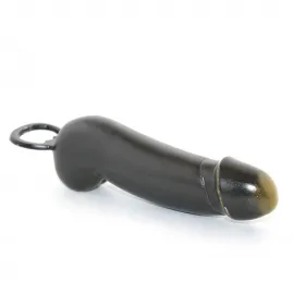 Siyah Metal Penis Formunda Şişe Açacağı 20 cm – Eğlenceli ve Dayanıklı Obje