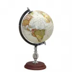 Vintage Tarzı Dekoratif Dünya Küresi | Antik Görünümlü Metal Standlı Şık Ev ve Ofis Aksesuarı